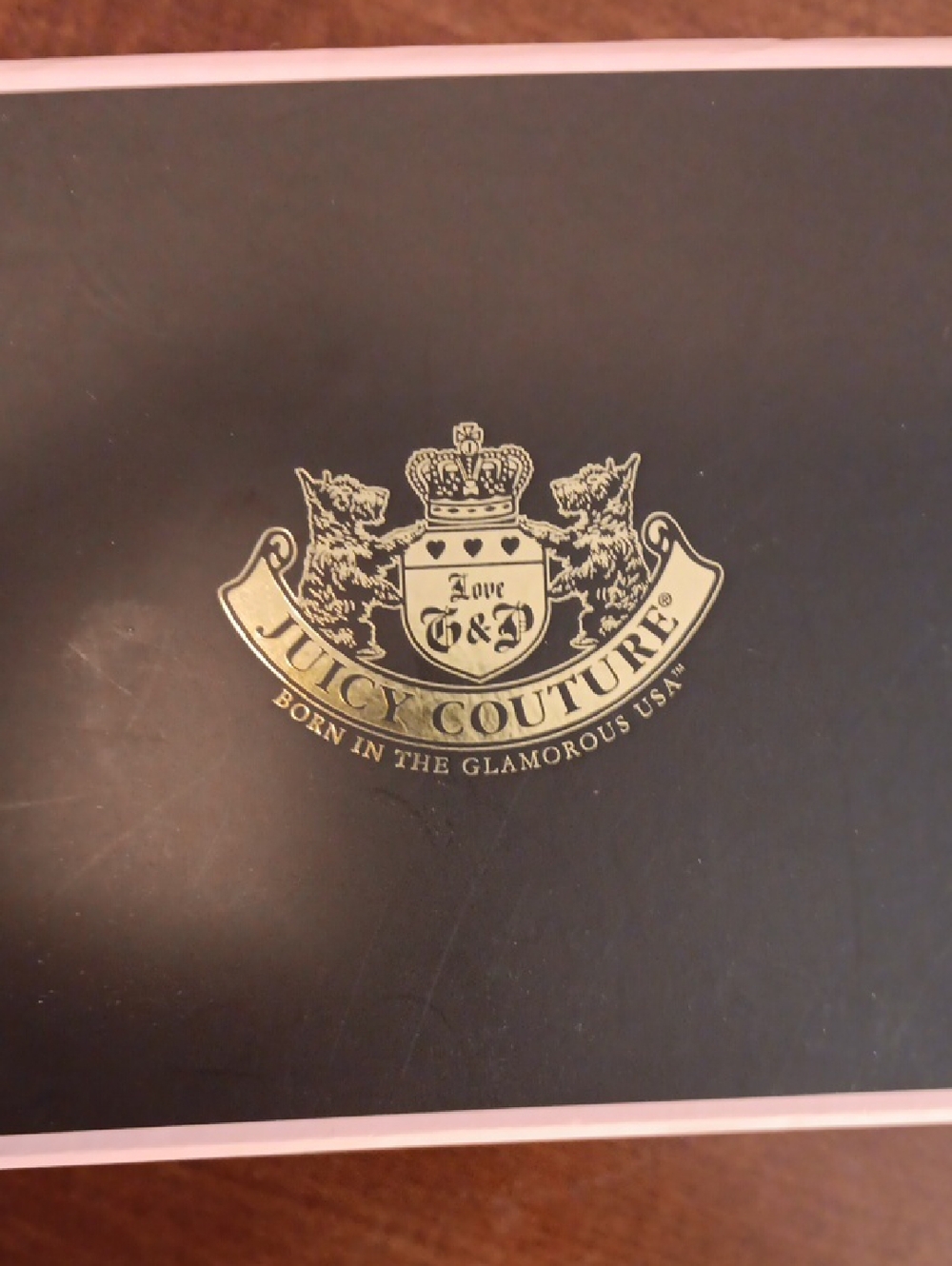 Juicy Couture Black Box with Gold Crest Logo